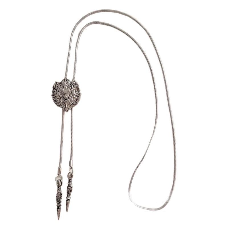 

Bolo Tie for Men Shirt Cowboy Gothic Cowgirl Alloy Sweater Shirt Decors Necktie 1 срібний