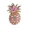 Artistic Fruit Themed Pineapple Brooch Adorned With Sparkling Crystals Made Of Sturdy Alloy For Accessories