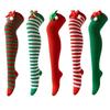 Women Over Knee Socks Christmas Diagonal Striped Christmas Thigh High Stockings Knee High Socks