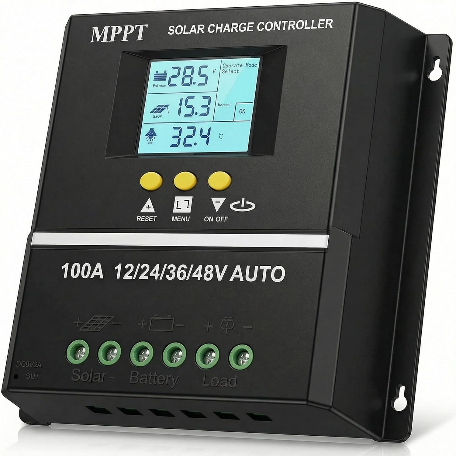 

60A 80A 100A MPPT Solar Charge Controller 12V 24V 36V 48V Solar Panel Battery Intelligent Regulator for Lead-acid/Lithium 80A чёрный