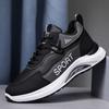 Autumn Leather PU Shoes Casual Sports Shoes Lace-up Soft Sole Comfortable Shoes Men
