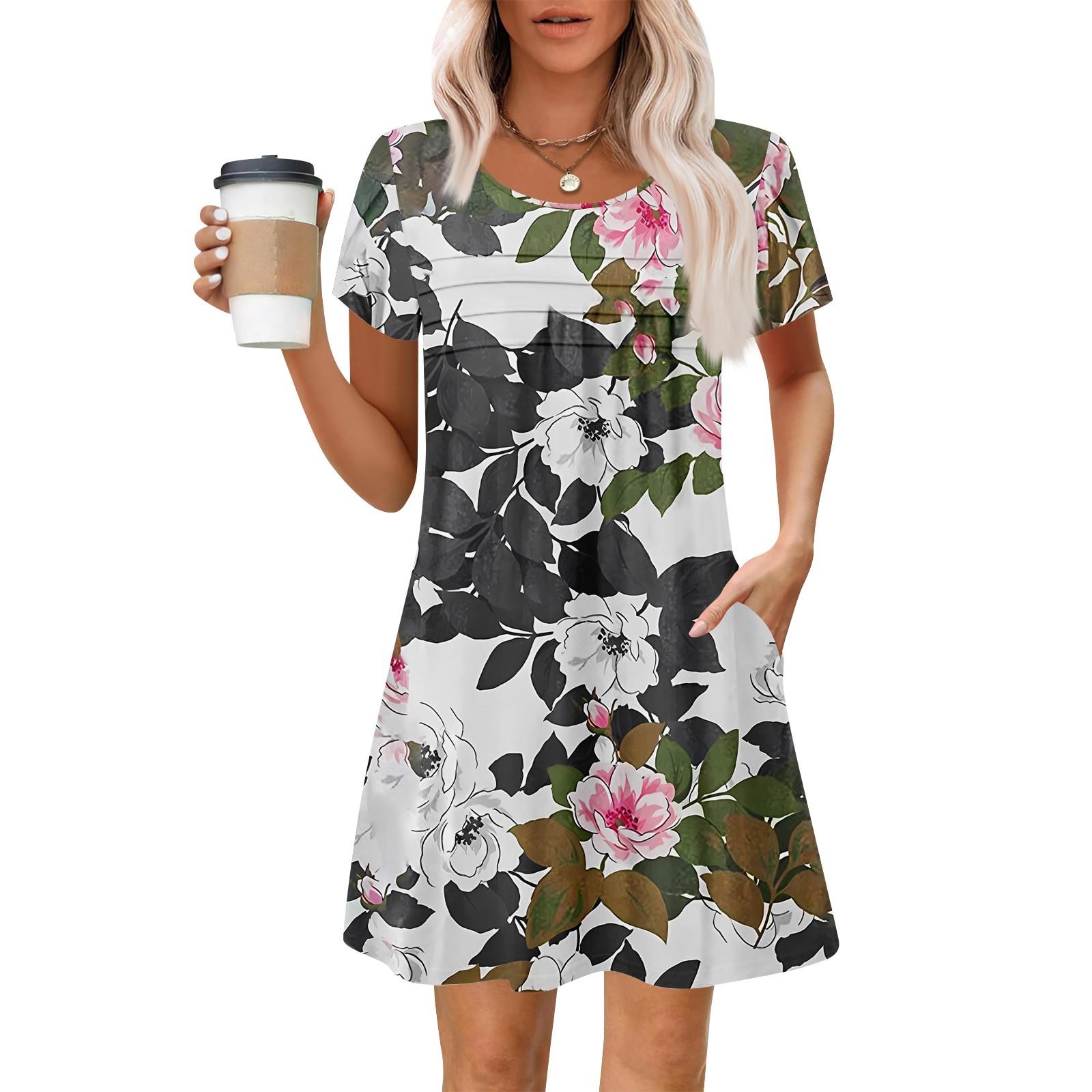 

Женские летние повседневные лепестковые узкие полосатые плиссированные однотонные платья XXXL