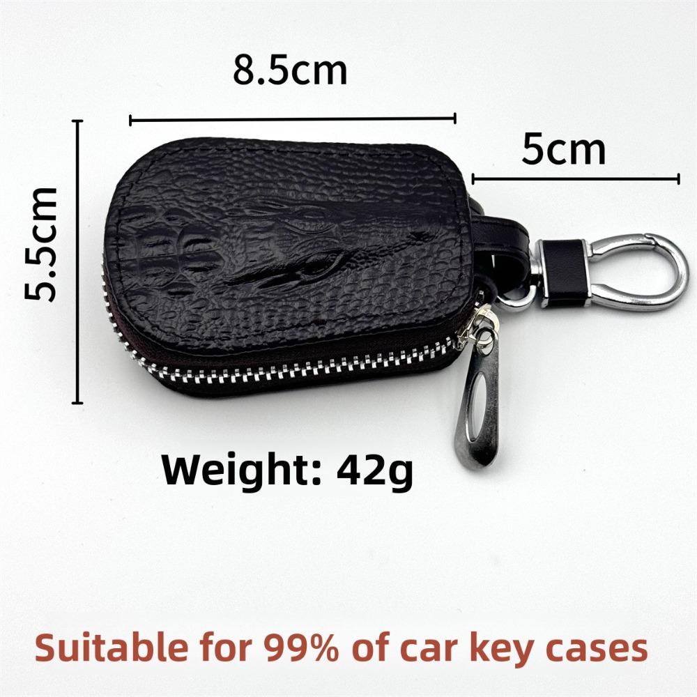 Luxuriöses Autoschlüsseletui mit Alligatorkopf-Modeanhänger, stilvolle Schlüsselhülle für Autoschlüssel