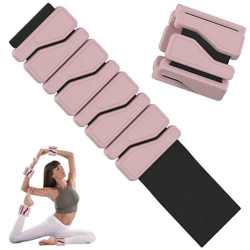 

1Pcs 1Lbs Adjustable Wrist Ankle Weights - Silicone Strength Training Bracelets For Yoga Running Swimming - Women & Men розовый