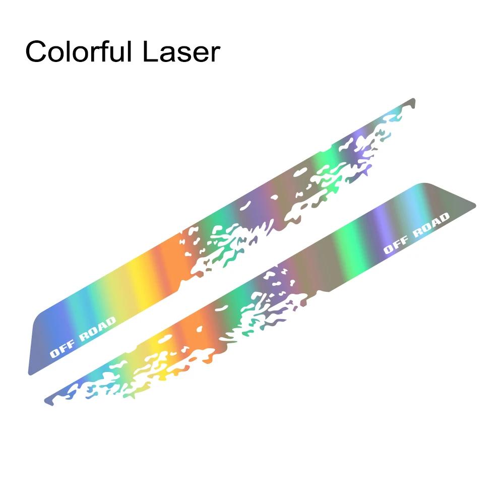 197x22cm 2PCS OFF RAOD Sport Stripes Car Body Door Side Decor Sticker For-Toyota TACOMA TRD PRO Racing Accessories Vinyl Decals