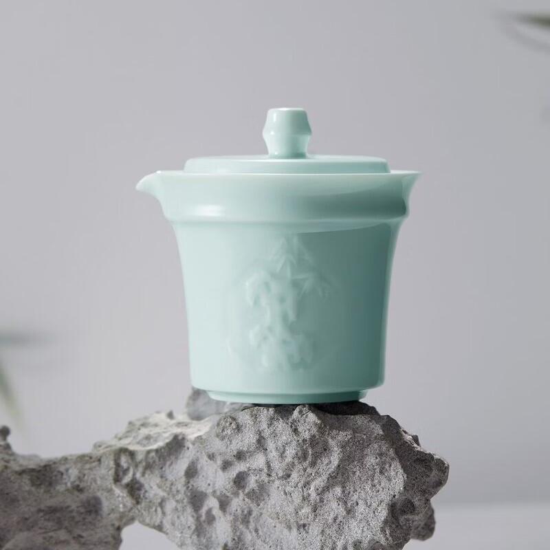 Gong Li Forbidden City Bamboo Stone Elegant Portable Tea Set