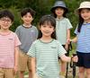 2026 Kids' Classic Summer Short Sleeve Striped Cotton T-Shirt