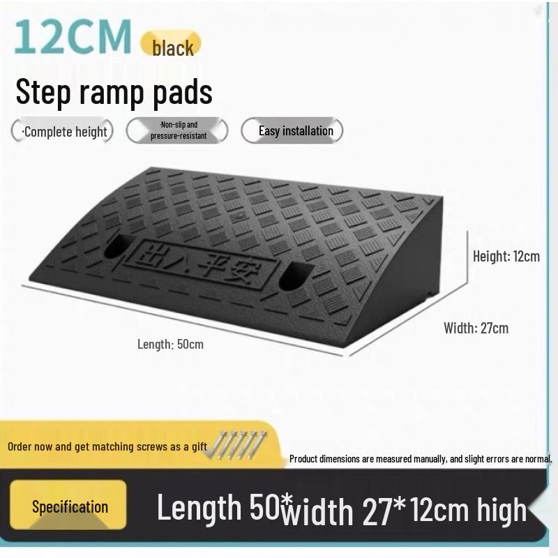 Uphill Step Mat: Plastic Slope Curb Car Sill and Speed Bump