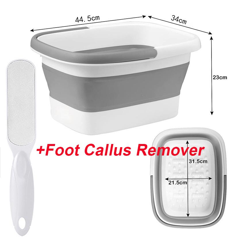 Collapsible Foot Bath Soak Tub with Handle for Washing Soaking Feet Portable Feet Spa Soaking Bucket with Massage Acupoint