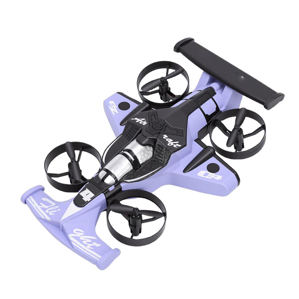 2 In 1 RC Flying Car Aircraft EVA 2.4GHz Remote Control Stunt Aircraft Toy for Birthday Xmas Gift Purple