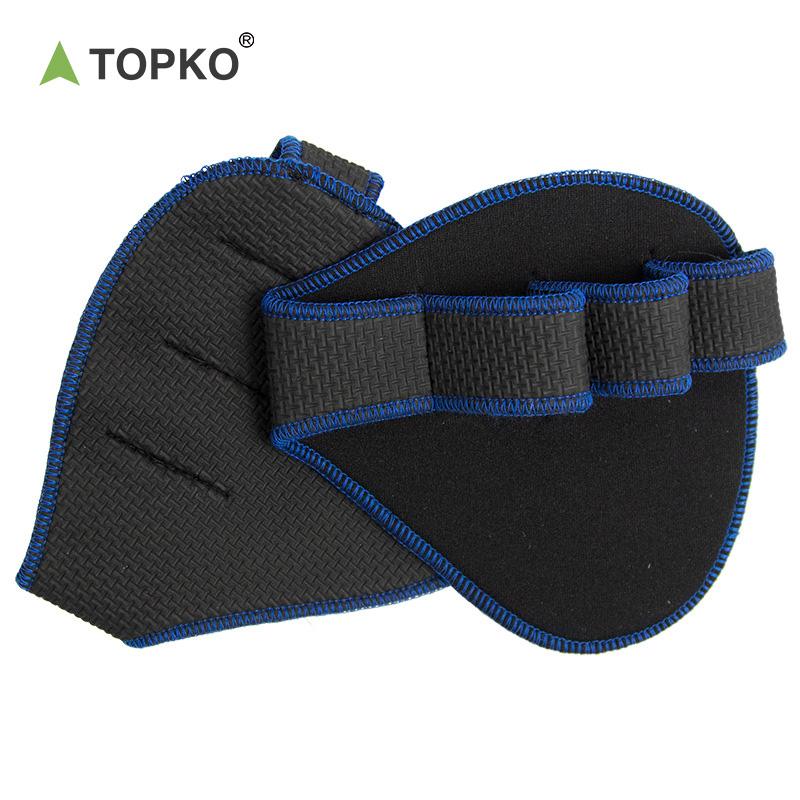 TOPKO Popular Universal Non-Slip Full Palm Fitness Gloves Gym Weightlifting Half Finger Gloves чёрный
