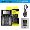 LiitoKala LII-M4S Charger: LCD Smart Capacity Tester for 18650/26650 Lithium Batteries