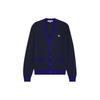 Color Block Ribbed V-Neck Button Sweater Men Sweater Dark-Blue MM00505KT1036-P476