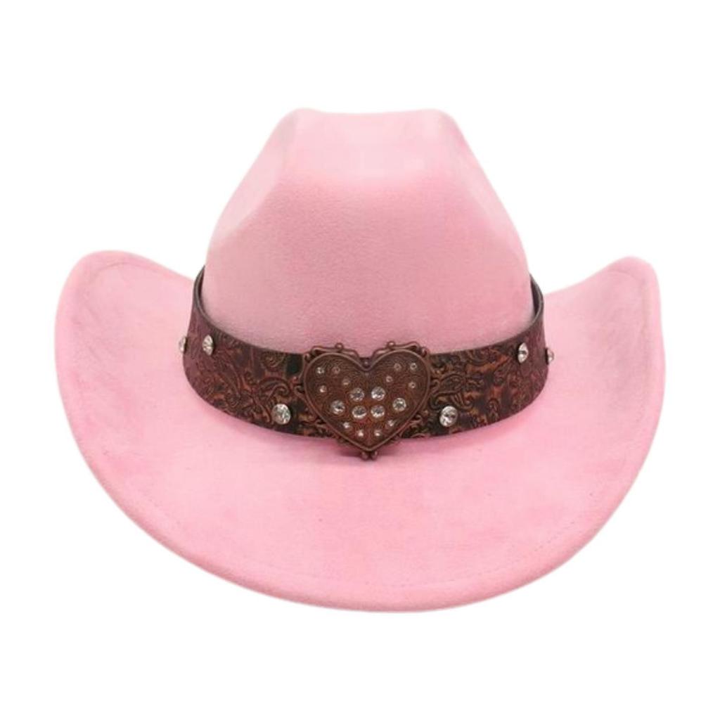 Premium Sense One-Word Top Suede Top Hat Jazz Hat New Love Diamond-Encrusted Western Cowboy Hat