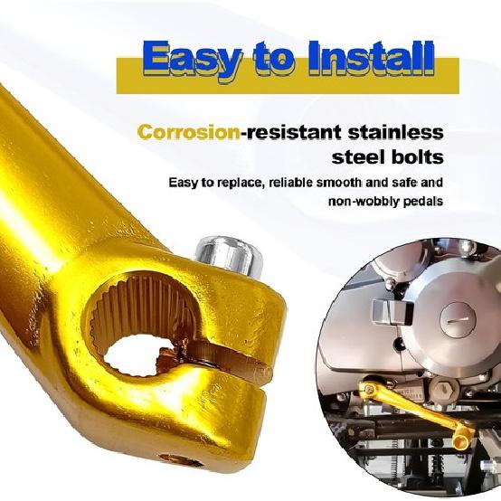 Folding Gear Shifter Shift Lever Pedal CNC Compatible with 70cc 50cc 90cc Gold