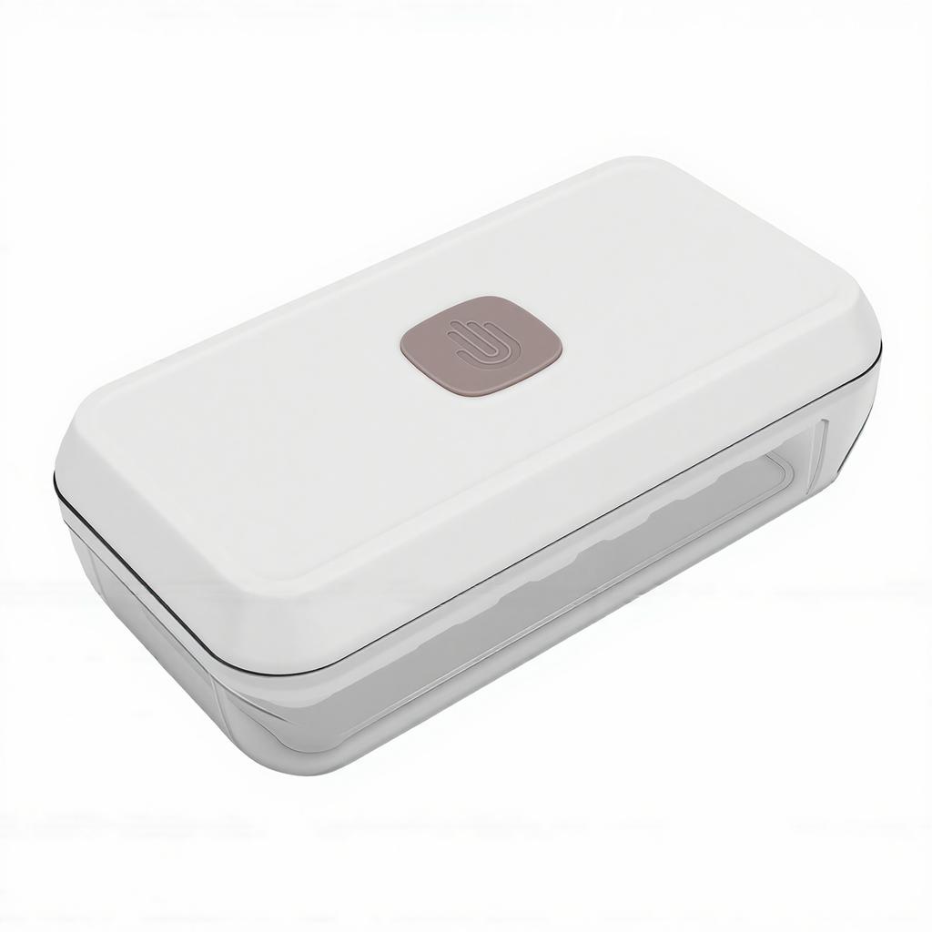 Ice Cube Tray with Lid Bin Scoop Stackable Storage Easy Release Press Type Ice Maker for Freezer