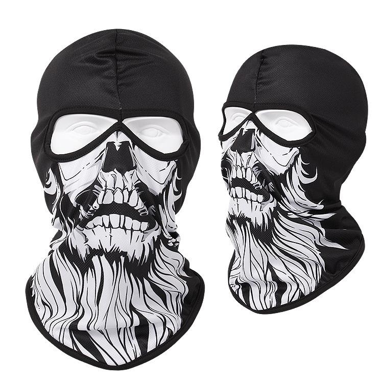 Balaclava Mask Custom Logo Character Ghost Skull Full-Face Protection Spandex/Polyester Riding Headgear European Export