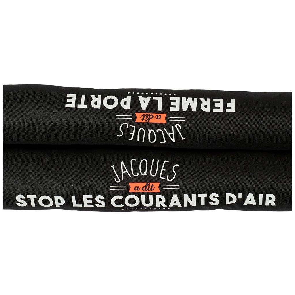 Les Trésors De Lily [A3473] - Apărător de ușă dublu 'Jacques a dit' negru (Închideți ușa - Opriți curentul de aer) - 80 cm