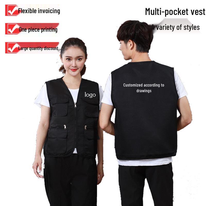 Individuelle Logo Mehrfach-Taschen Freiwilligenweste für Gemeinschafts- und Foto-Veranstaltungen