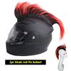 Mohawk Motorcycle Helmet Braids Decorations Wigs For Helmet Cockscomb Motocross Full Face Men Helmet Decors Hair Braids Stickers