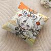 Lingyang Cute Wuthering Waves Cushion Cover Silky Short Plush Invisible Zipper Dustproof Sofa Pillow Case For Home Decor
