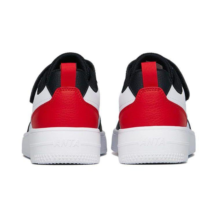 Anta Comfortable Versatile Anti-Kick Low-Top Kids Skate Shoes Kids Sneakers Black White Red A332338063J-3
