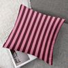Pink & Burgundy Vertical Stripes Square Jacquard Pillow Cover for Sofa Office Waist Cushion Cover Home Decorative Pillowcase