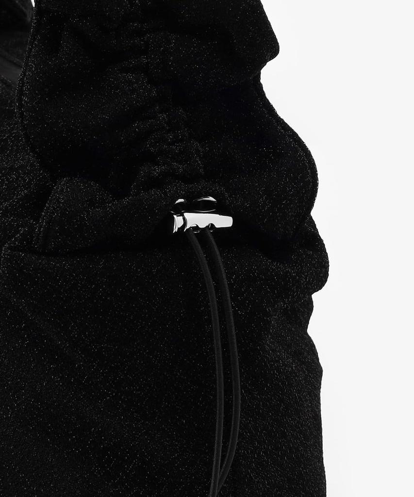 Afternoon Tea Living JQ25 Lamé Gathered Shoulder Bag, Black