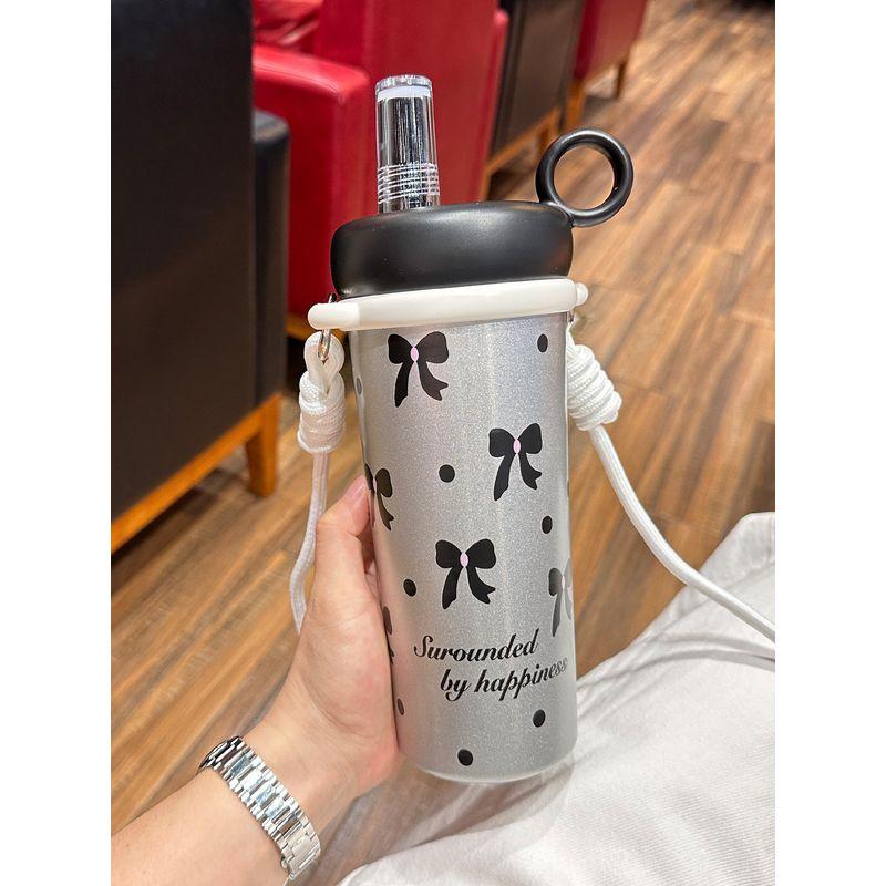 Large Capacity Vacuum Cup Women Good-looking 2025 New Straw Cup with Strainer Portable Student Kettle
