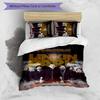 3pcs Custom Name Cartoon Linkin Park Bedding Set Duvet Cover Closure Includes 1 Duvet Cover & 2 Pillowcases for All Seasons Bedroom Decor