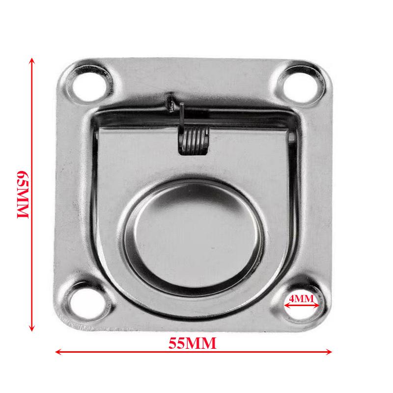 1Pcs Marine Hardware Spring Loaded Pull Handle Yachts Flush Lifting Ring Stainless Steel Boat Recessed Hatch Boat Accessories