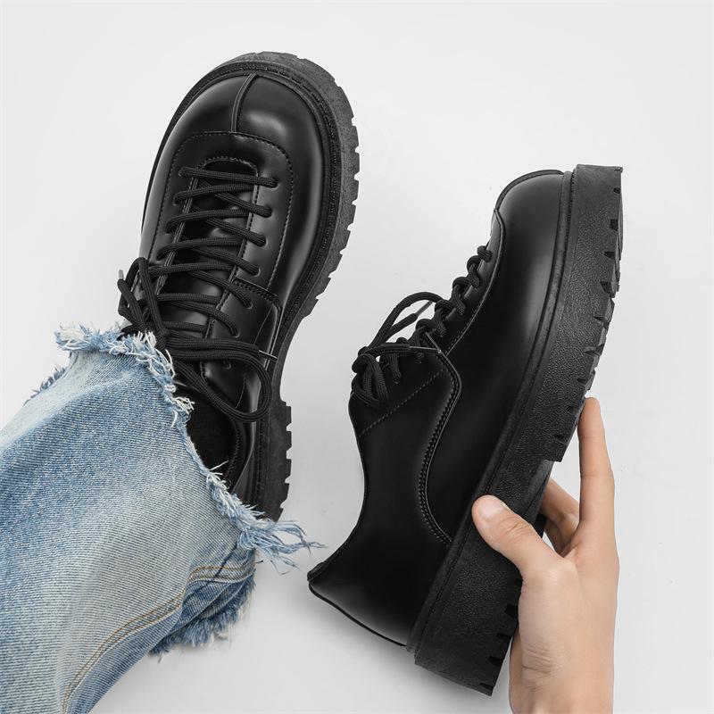 Z spring new derby leather shoes casual big head platform sports Martin boots low top