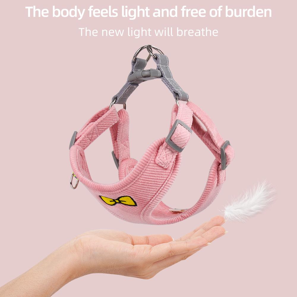 Harness Small Dog Leashes Puppy Collar Bowknot Pet Leash Teddy Vest Type Rope Pet Supplies Reflective Walk Dog Bichon Frise