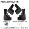 For Jeep Grand Cherokee L 2022 2023 Mud Flaps Mudguards Wheel Front Rear Splash Fender Invisible Car Accessories 4pcs