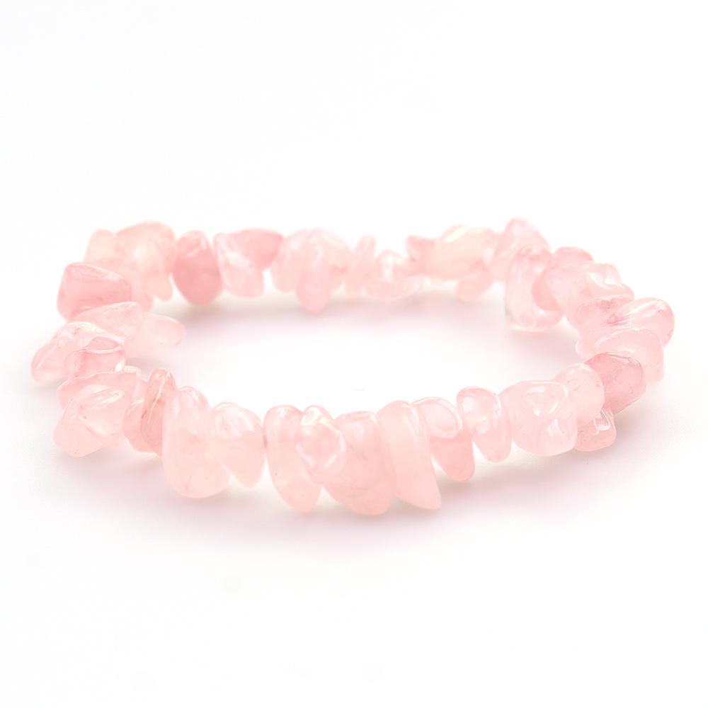 Siebenfarbiges Achat-Amethyst-Elastikarmband - Natürlicher unregelmäßiger Kristallstein Handschmuck