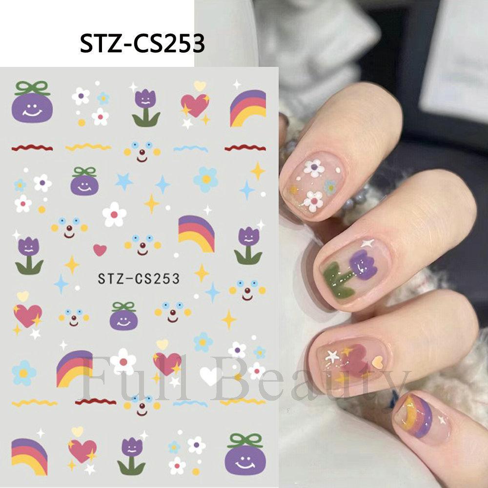 Nail Art Stickers, Japanese Romantic Laser Magic Gold And Silver Fireworks Bloom Adhesive Nail Stickers