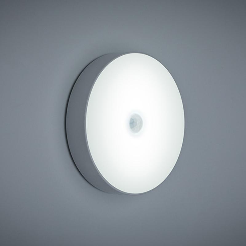 6 LEDs PIR Motion Sensor Night Light Auto On/Off for Bedroom Stairs Cabinet Wardrobe Wireless USB Rechargeable Wall Lamp