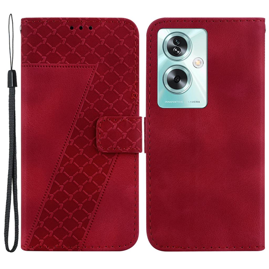 For Oppo A79 5G/A2 5G Case PU Leather Wallet Stand Imprinted Phone Protection Cover