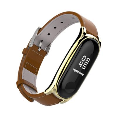 Wristwatch Band Waterproof Adjustable Soft Integrated Faux Leather One-piece Wristwatch Strap for Xiaomi Mi Band 3 4 5 6 7