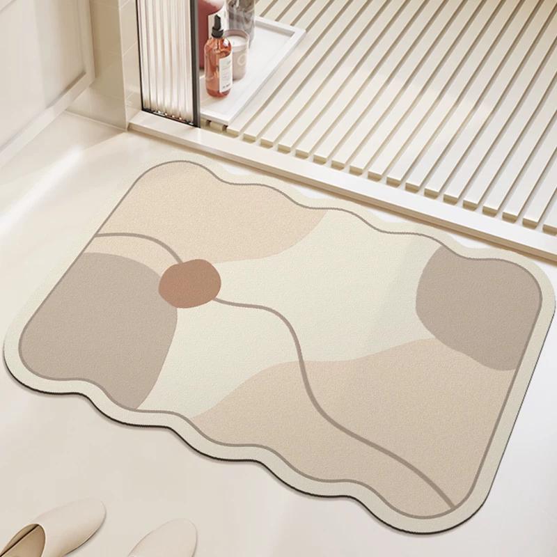Bathroom Mats Mat Soft Diatom Ooze Absorbent Silicone Non Slip Toilet Toilet Toilet Doorway Carpet Bathroom