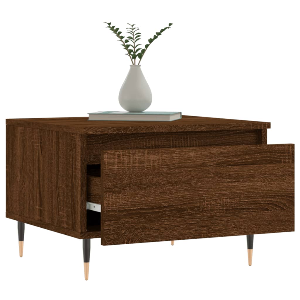 Coffee Tables 2 Pcs Brown Oak Effect 50 X 46 X 35 Cm Engineered Wood