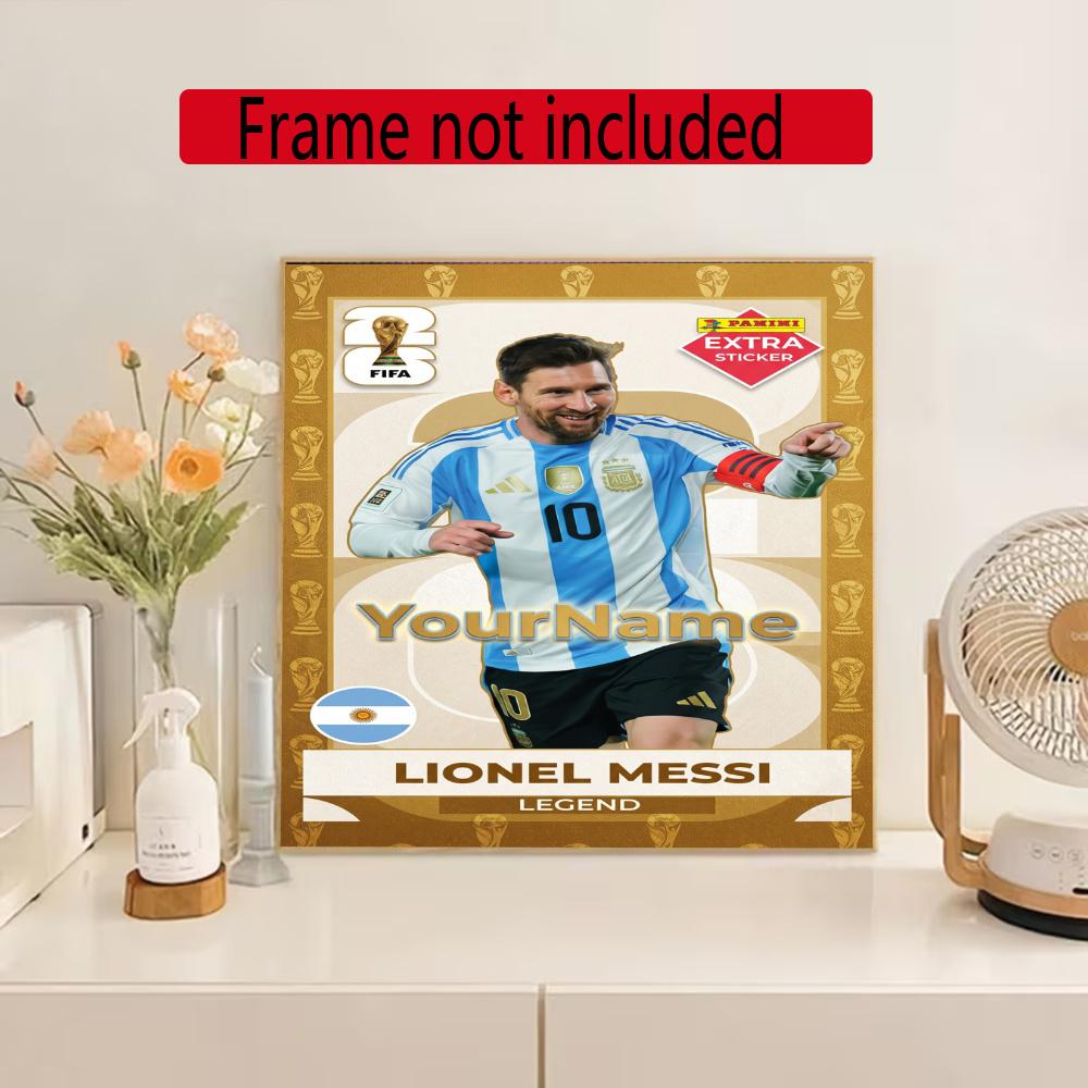 Messi Customize Your Name Diamond Painting Round Diamond Diy Frameless Holiday Artwork Suitable For Home Office Wall Decoration