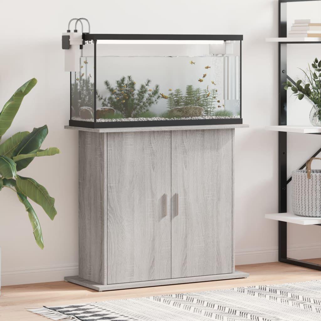 vidaXL Aquarium Stand Sonoma Gray 81x36x73 cm Engineered Wood