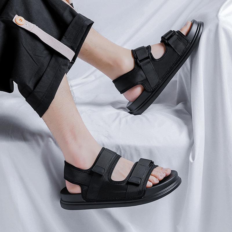 Men's Shoes 2025 Summer New Men's Beach Shoes Sandals Velcro Versatile Platform Casual Sports Wind 1502-R
