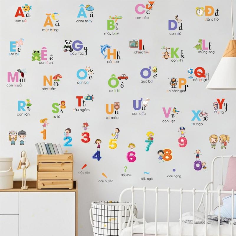 Child-Friendly Vietnamese Alphabet Decals for Vibrant Learning Environment