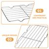 Stainless Steel Bbq Grill Rack Multi-Functional Roasting Cooking Cooling Rack for Outdoor Indoor Use 29x21cm Metal Bacon Rack,