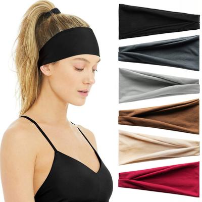 Headbands for Women Non Slip Sweat Hairbands Elastic Soft Stretchy Head Bands Sports Workout Yoga Outdoor Running Travel Headwrap Hair Accessories