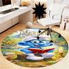 Custom Name The Smurfs Printed Round Rug Carpet Chair Rug Area Rug Entryway Doormats,for Office Chair Living Room Bedroom Kitchen Room.