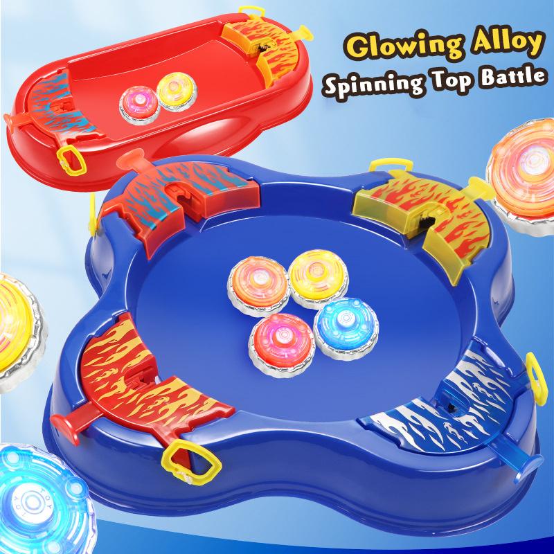 Spin Battle Arena Set - Desktop Spinning Top Game For Multiplayer Competition & Family Interaction