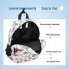 Hello Kitty Large Waterproof Student Backpack - High Capacity, Splashproof Multilayer Schoolbag for Girls.